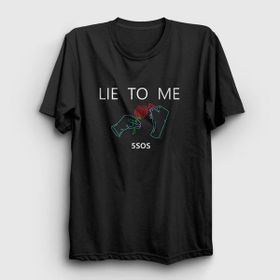 Presmono Siyah Lie 5 Seconds Of Summer Kadın T-Shirt