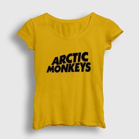Presmono Siyah Logo Arctic Monkeys Kadın T-shirt