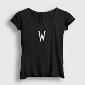 Presmono Siyah Logo Wednesday Addams Family Addams Ailesi Kadın T-Shirt
