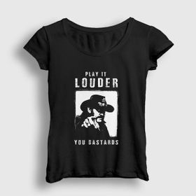 Presmono Siyah Louder Motörhead Lemmy Kilmister Kadın T-Shirt