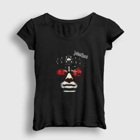 Presmono Siyah Machine Judas Priest Kadın T-Shirt