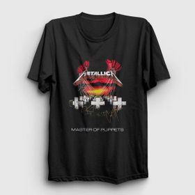 Presmono Siyah Master Of Puppets Metallica Kadın T-Shirt
