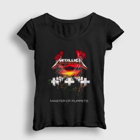 Presmono Siyah Master Of Puppets Metallica Kadın T-Shirt