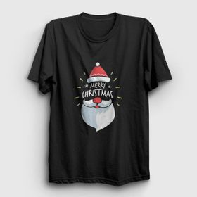 Presmono Siyah Merry Christmas Noel Baba Santa Claus Yılbaşı Unisex T-Shirt