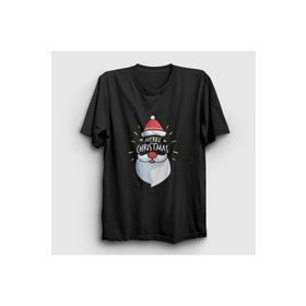 Presmono Siyah Merry Christmas Noel Baba Santa Claus Yılbaşı Unisex T-Shirt