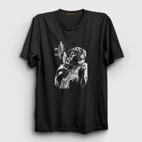 Presmono Siyah Mic The Notorious BIG Kadın T-Shirt