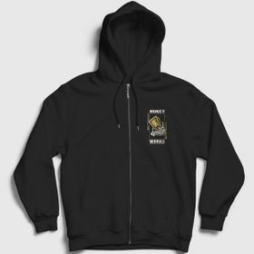 Presmono Siyah Money Works Unisex Sweatshirt