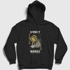 Presmono Siyah Money Works Unisex Sweatshirt