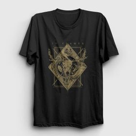 Presmono Siyah Moose In Flames Unisex T-Shirt