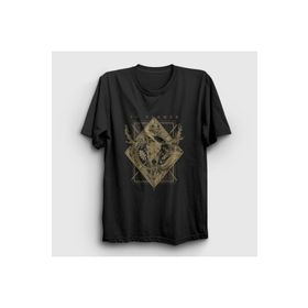 Presmono Siyah Moose In Flames Unisex T-Shirt