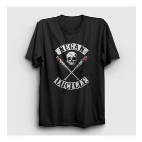 Presmono Siyah Negan V3 The Walking Dead Unisex T-Shirt