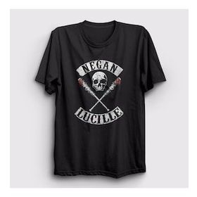 Presmono Siyah Negan V3 The Walking Dead Unisex T-Shirt