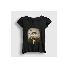 Presmono Siyah Paper Nirvana Kurt Cobain Kadın T-shirt