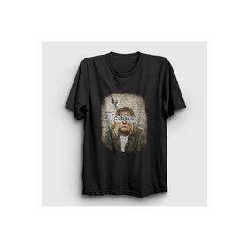 Presmono Siyah Paper Nirvana Kurt Cobain Kadın T-shirt