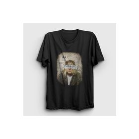 Presmono Siyah Paper Nirvana Kurt Cobain Kadın T-shirt