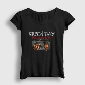 Presmono Siyah Radio Green Day Kadın T-Shirt