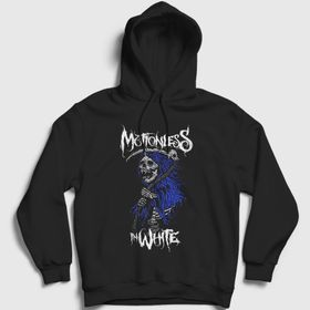 Presmono Siyah Reaper Motionless in White Unisex Sweatshirt