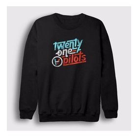 Presmono Siyah Retro Twenty One Pilots Unisex Sweatshirt