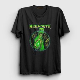 Presmono Siyah Shine Megadeth Kadın T-Shirt