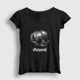 Presmono Siyah Skull Gorgoroth Kadın T-Shirt