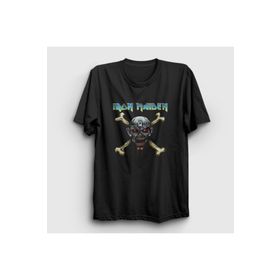 Presmono Siyah Skull Iron Maiden Unisex T-Shirt