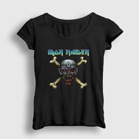 Presmono Siyah Skull Iron Maiden Unisex T-Shirt