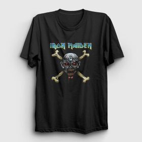 Presmono Siyah Skull Iron Maiden Unisex T-Shirt