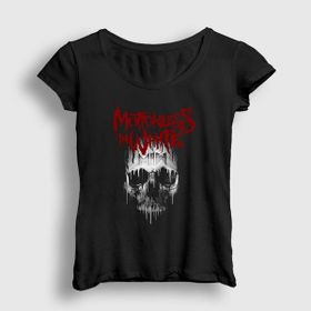 Presmono Siyah Skull Motionless In White Kadın T-Shirt