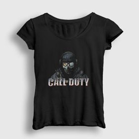 Presmono Siyah Soldier Call Of Duty Kadın T-Shirt