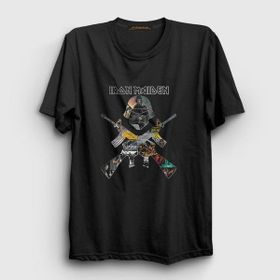 Presmono Siyah Soldier Iron Maiden Kadın T-Shirt