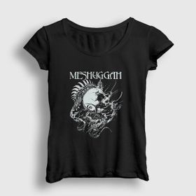 Presmono Siyah Spine Head Meshuggah Kadın T-Shirt