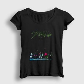 Presmono Siyah Street Stray Kids Kadın T-Shirt