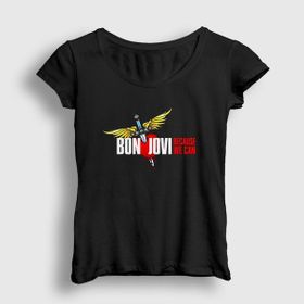 Presmono Siyah We Can Bon Jovi Kadın T-Shirt