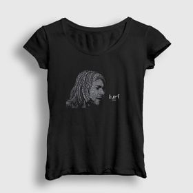 Presmono Siyah Words Nirvana Kurt Cobain Kadın T-Shirt