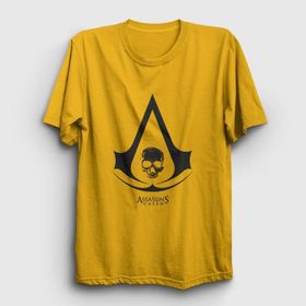 Presmono Skull Assassins Creed Sarı Unisex T-shirt