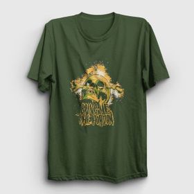 Presmono Skull Bring Me the Horizon Haki Unisex T-Shirt