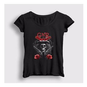 Presmono Skull Guns N' Roses Slash Kadın T-shirt