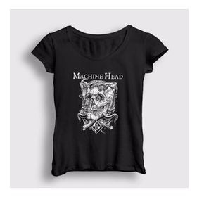 Presmono Skull Machine Head Kadın T-shirt