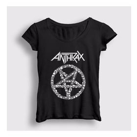 Presmono Skulls Anthrax Kadın T-shirt