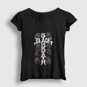 Presmono Skulls Black Sabbath Kadın T-shirt