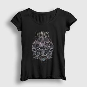 Presmono Skulls In Flames Kadın T-shirt