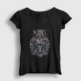 Presmono Skulls In Flames Kadın T-shirt