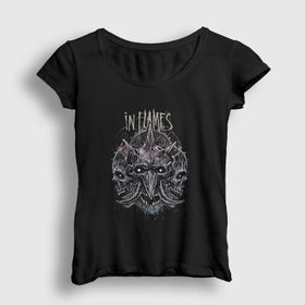 Presmono Skulls In Flames Kadın T-shirt