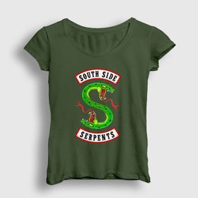 Presmono South Side Serpents V3 Riverdale Haki Kadın T-shirt