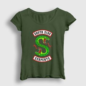 Presmono South Side Serpents V3 Riverdale Haki Kadın T-shirt