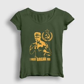 Presmono Soviet İvan Drago Film Rocky Kadın T-shirt
