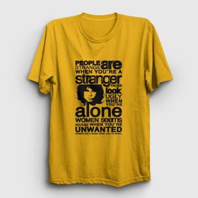 Presmono Stranger The Doors Sarı Unisex T-shirt