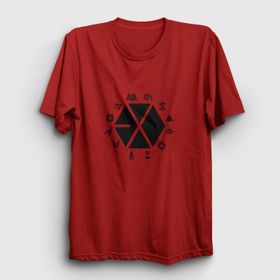 Presmono Symbols Logo Exo Kırmızı Unisex T-shirt