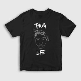 Presmono Thug Life Tupac Shakur Siyah Unisex T-Shirt