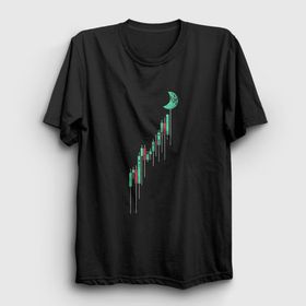 Presmono To The Moon Bitcoin Siyah Unisex T-shirt